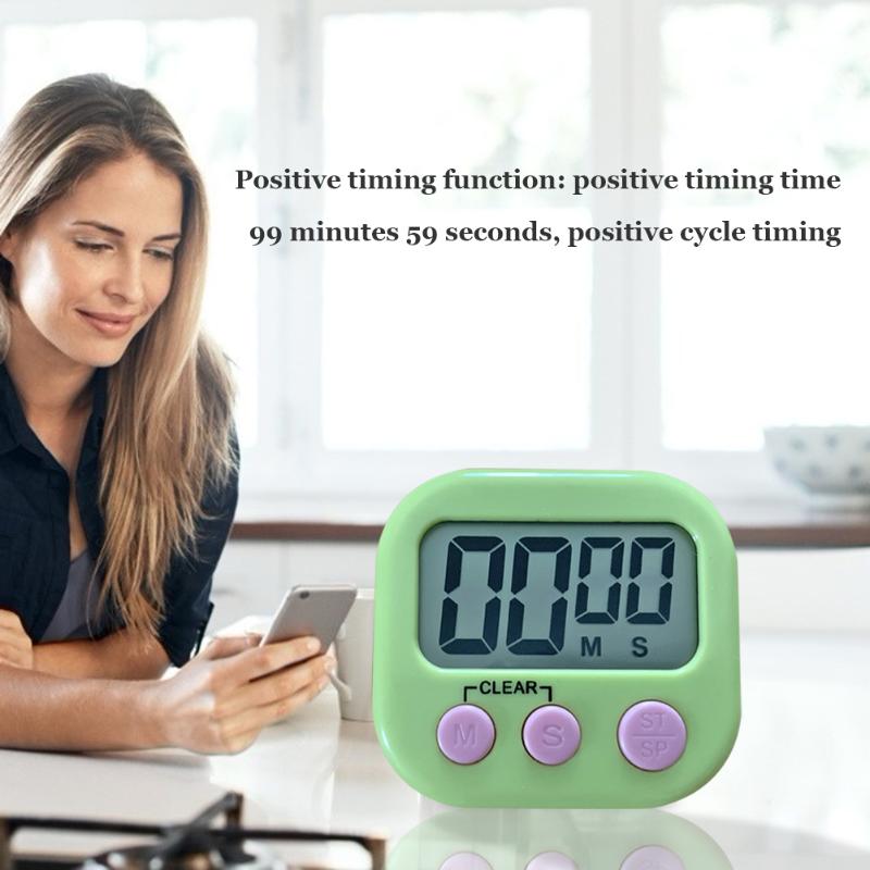 Lcd Digitale Timer Magnetische Keuken Tafel Countdown Wekker Met Stand Kookwekker Praktische Koken Klok 1Pcs