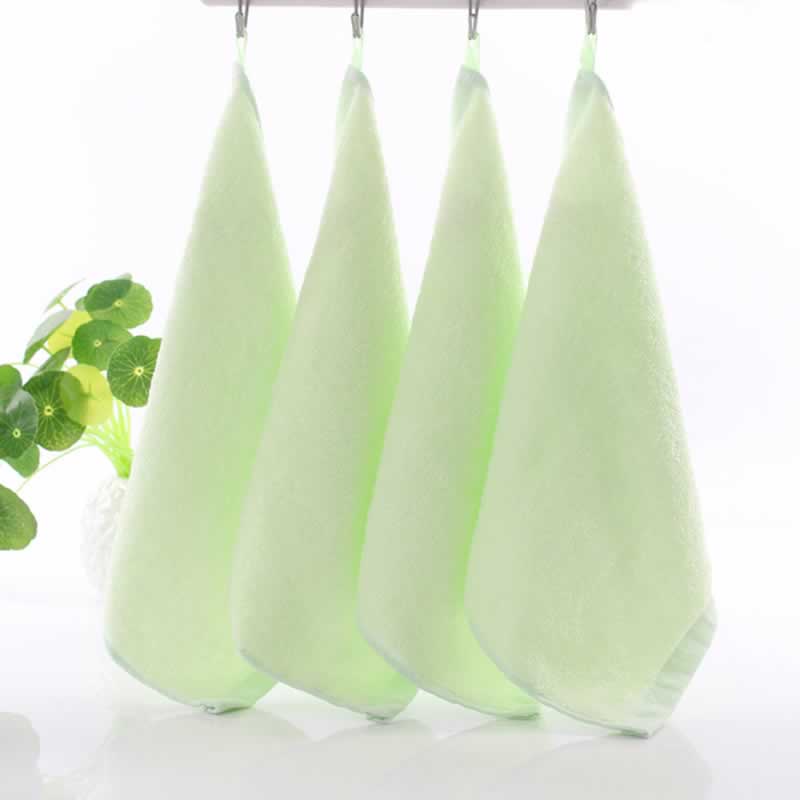 1 pçs 25*25cm cor sólida fibra de bambu macio infantil bebê crianças rosto toalha de algodão cabelo mão toalhas de banho trapos toalhas de toalha de mão: green