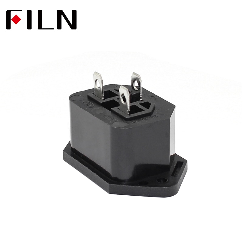 IEC 320 C14 femelle AC prise d'entrée de courant Jack connecteur prise AC 250 V 10A pour AMP ordinateur panneau monté vis