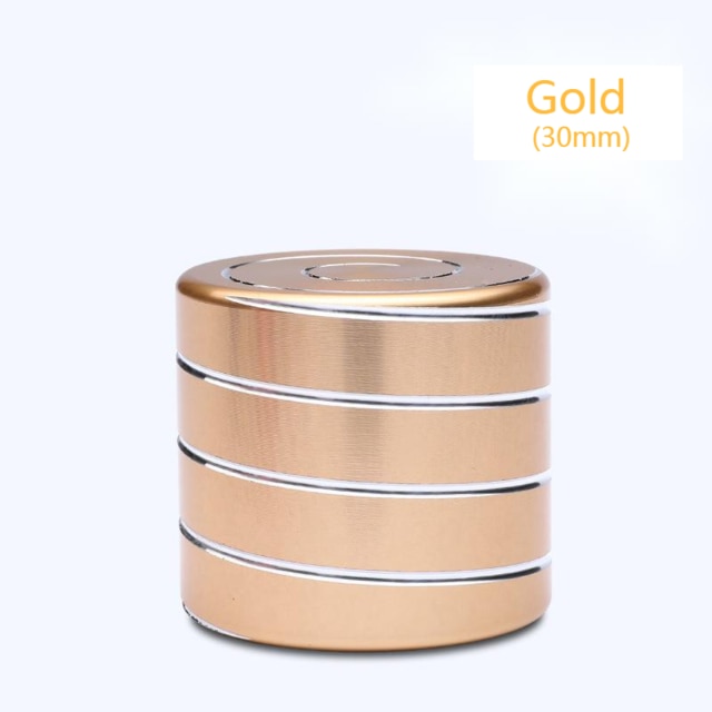 Desktop Decompression Rotating Cylindrical Gyroscope Office Desk Fidget Toys Optical Illusion Flowing Finger Toys Adult: Gold 30mm