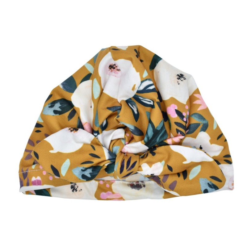 Schattige Baby Meisje Indian Geknoopt Cap Gedrukt Konijn Oor Hoed 6 Kleuren Multifunctionele Baby Haar Accessoires lente Herfst