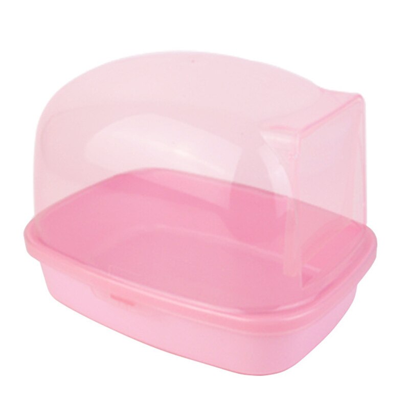 Chinchilla Bad Gladde Plastic Droge Zandbak Douche Toilet Grote Ruimte Eekhoorn Egel Sauna Kleine Dier Accessoires: Pink