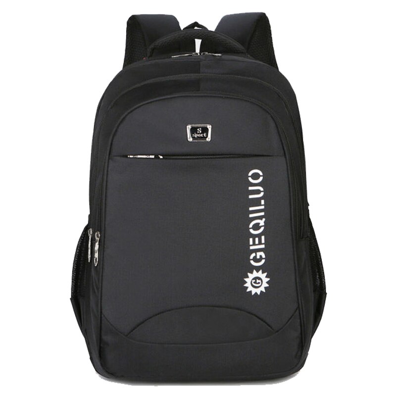 Chuwanglin Mannen Nylon Rugzak Klimmen Rugzak Jeugd Casual Mode Grote Capaciteit School Rugzakken Mannelijke F62101: Black