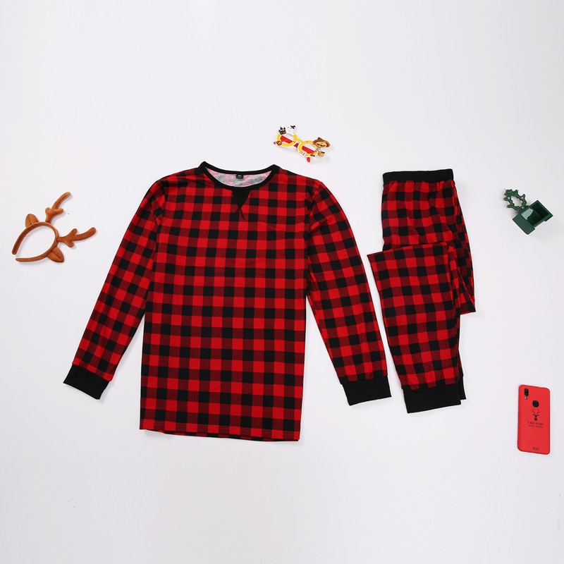 Julpyjamas familjepar pappa mamma och jag kläder mamma och dotter set mamma pappa son dotter bebis pyjamas kläder