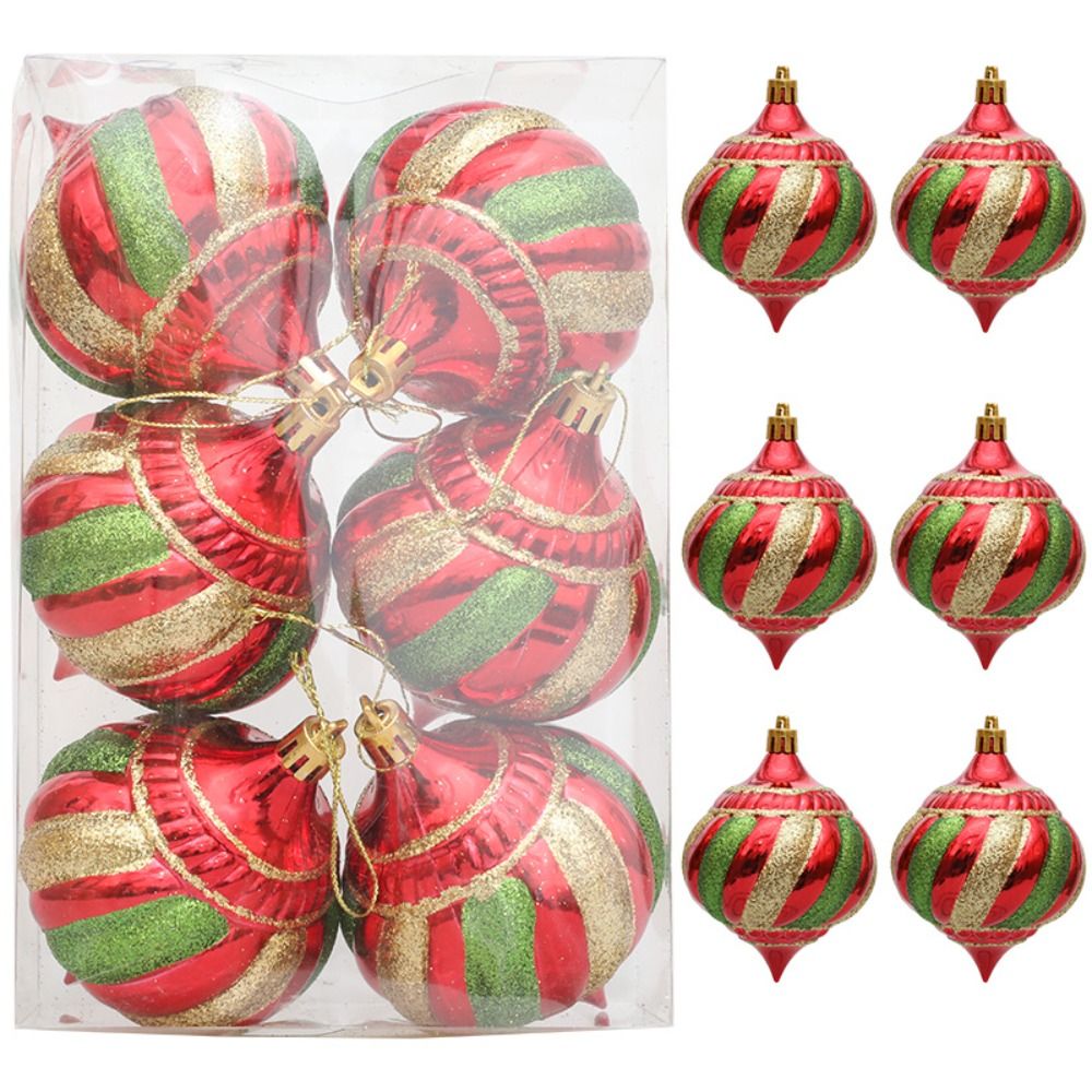 6 stuks onbreekbaar geschilderde kerstballen hanger herbruikbare plastic gegalvaniseerde hangende ballen set elegante kerstboomornament