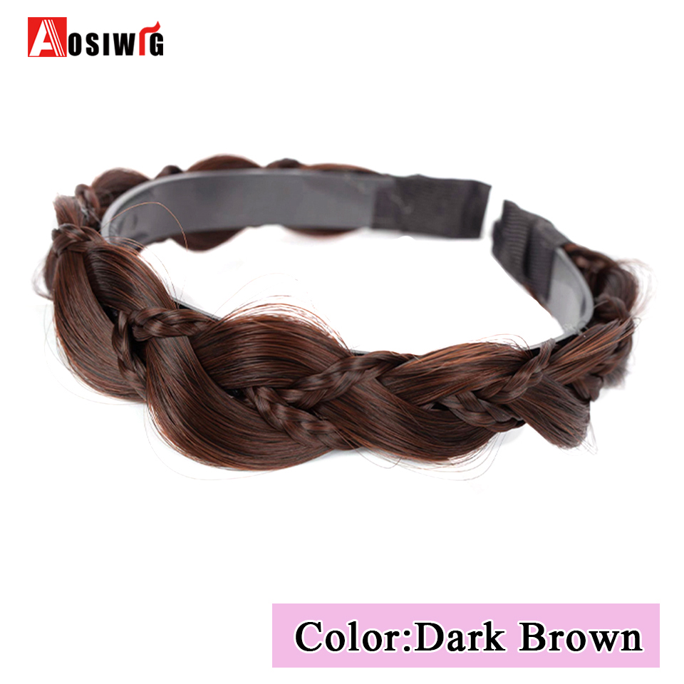 Synthetische Fishbone Geflochtene Stirnband Haar Gürtel Geflochtenes Haarband Böhmischen Stil Frauen Frisur Haarteile Kopfbedeckung Zubehör Bl: Lila