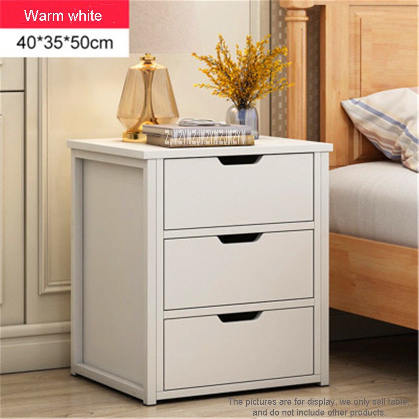 Multifunction Bedside Locker Bedside Table Nordic Modern Bedside Table Storage Locker Household Bedroom Simple Economic Cabinet: white 3 drawers