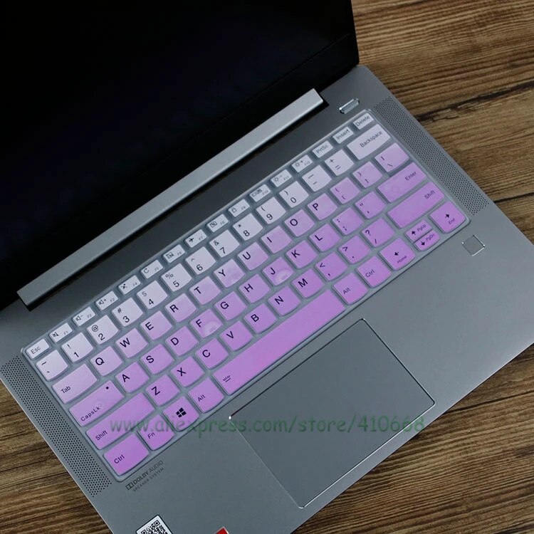 Dust cover Silicone Laptop Keyboard Cover Protector Skin For Lenovo Ideapad 5 pro Gen 6 14ITL6 14acn6 14acu6 14 inch (14" AMD): Gradual purple