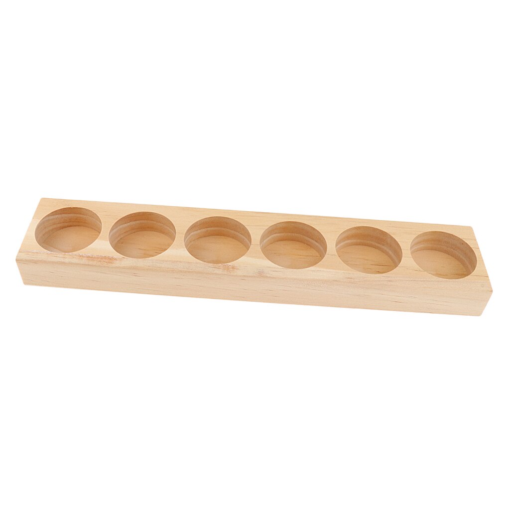 Présentoir en bois pour huiles essentielles, présentoir de stockage pour 12 bouteilles de 15ml: 6 Slots