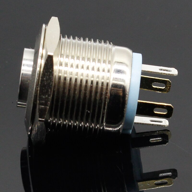 19mm Wasserdicht Momentary Edelstahl Metall Türklingel Glocke Horn Push Button Schalter LED Auto Auto