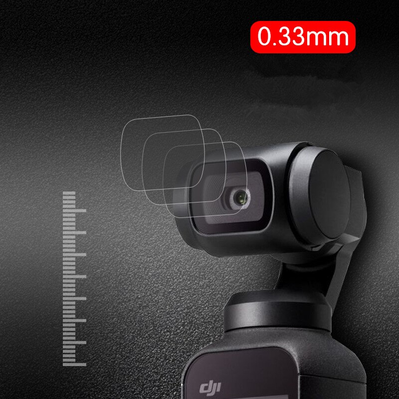 Orbmart 6 stk (3+3)  hd vanntett glasslinse + skjermbeskytter til dji osmo lomme håndholdt gimbal