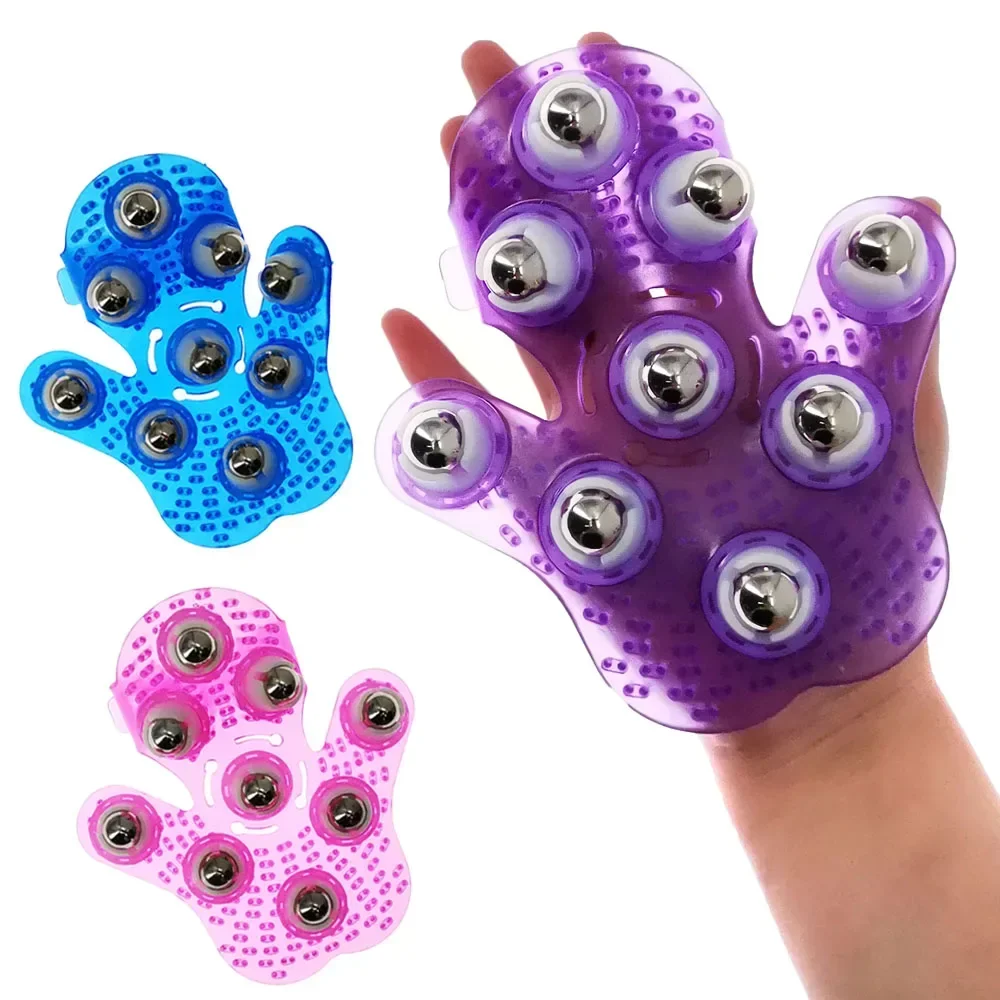 Roller ball kropsmassage handske muskelsmerter lindring afslappende anti-cellulite massager til hånd nakke ryg skulder balder sundhedspleje