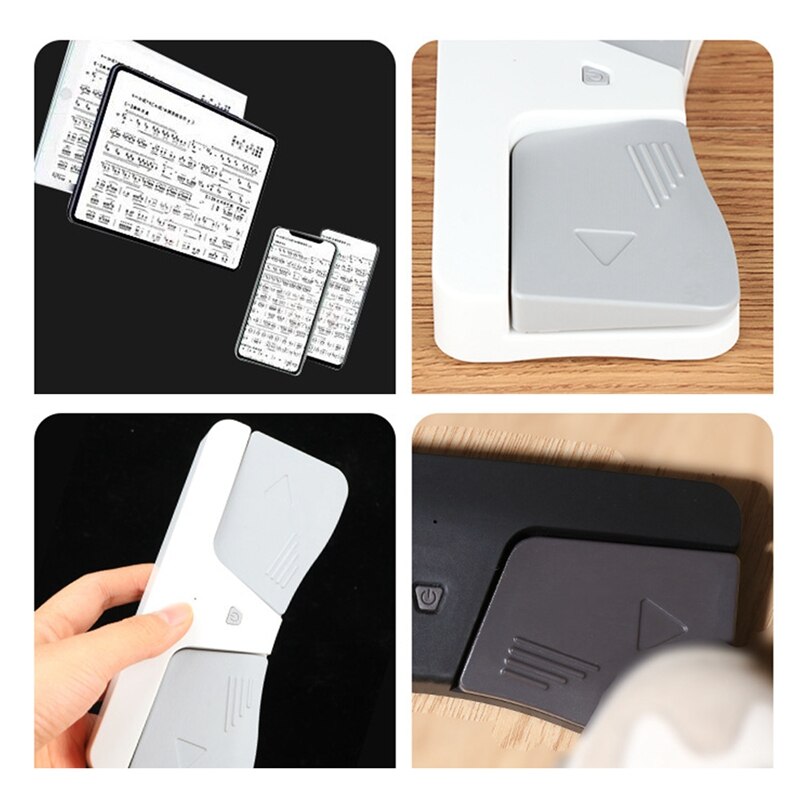 Bluetooth Voetpedaal Draadloze Muziek Pedaal Voor Gitaar Viool Piano Music Sheet Flipping Muziekinstrument-Wit