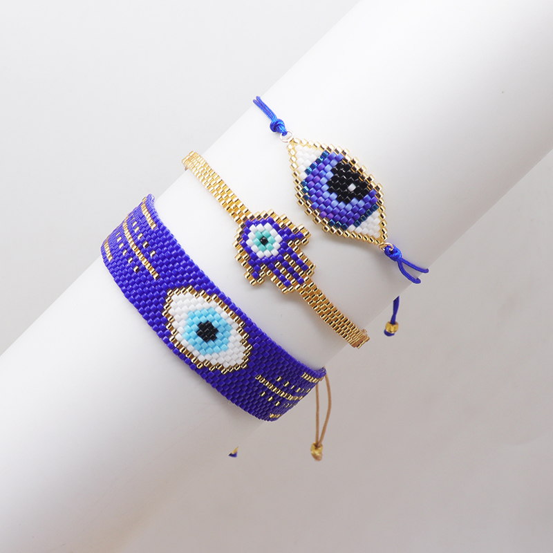 Miyuki Beaded Colorful Bracelet Eyes Jewelry Multilayer Chains Wrap Bracelets Set for Women Men Handmade Pulsera: Default Title