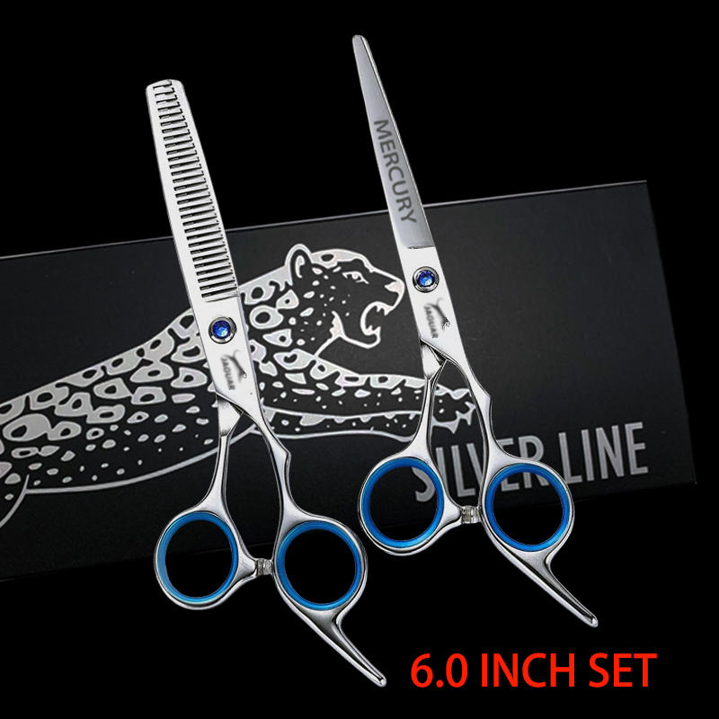 5.5 & 6 inch kappersschaar, knip- en uitdunschaar, kappersschaar, gereedschap voor de salon, barbierschaar: Geel