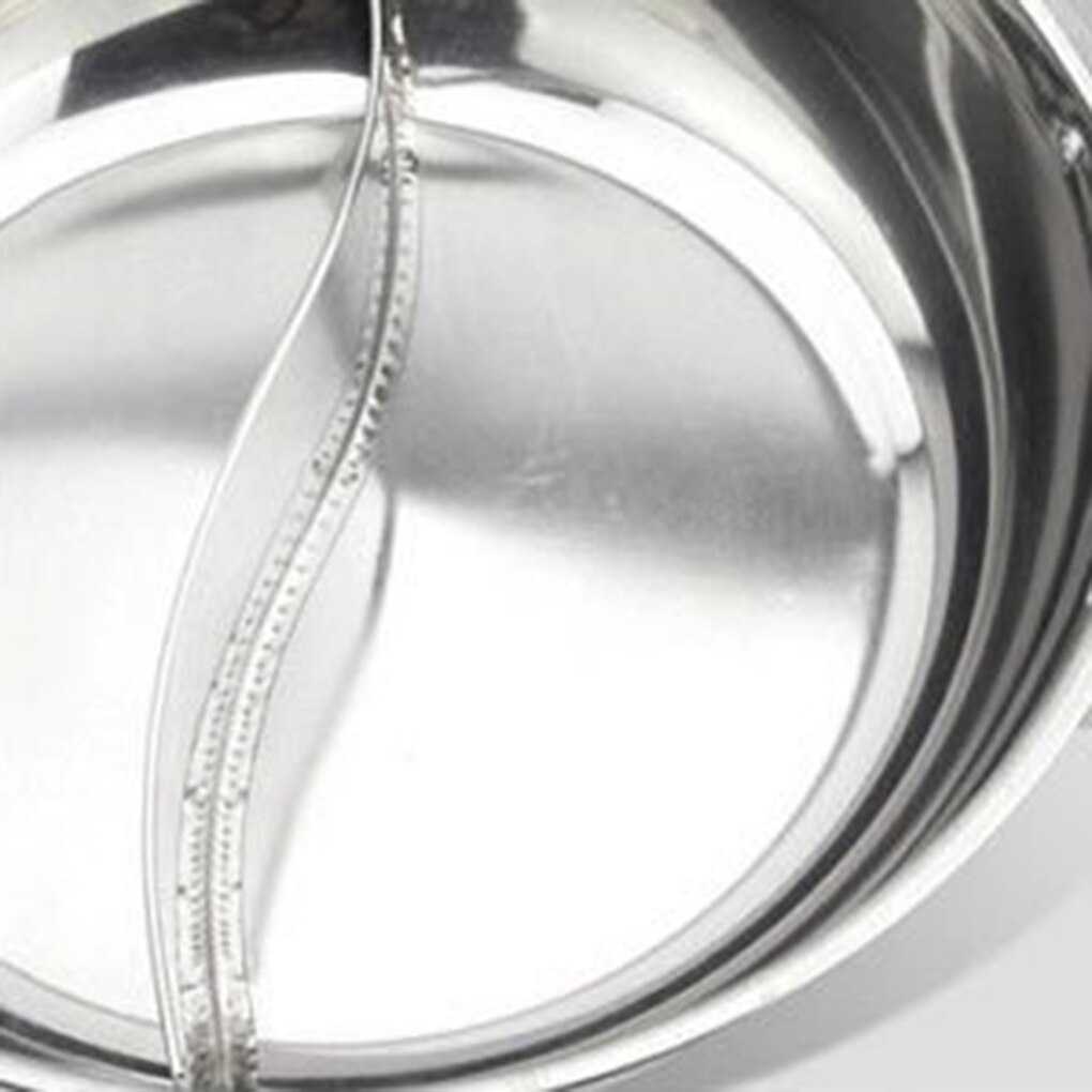 Dual Sided Stainless Steel Pot Hotpot Induction Cooker Gas Stove Compatible Pot Kitchen Cookware Soup Cooking Pot Twin Divided