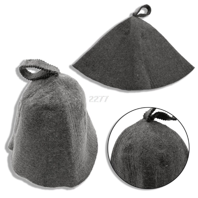 Wolvilt Sauna Hoed Anti Warmte Cap Voor Bad Huis Hoofd Protectio MAY03