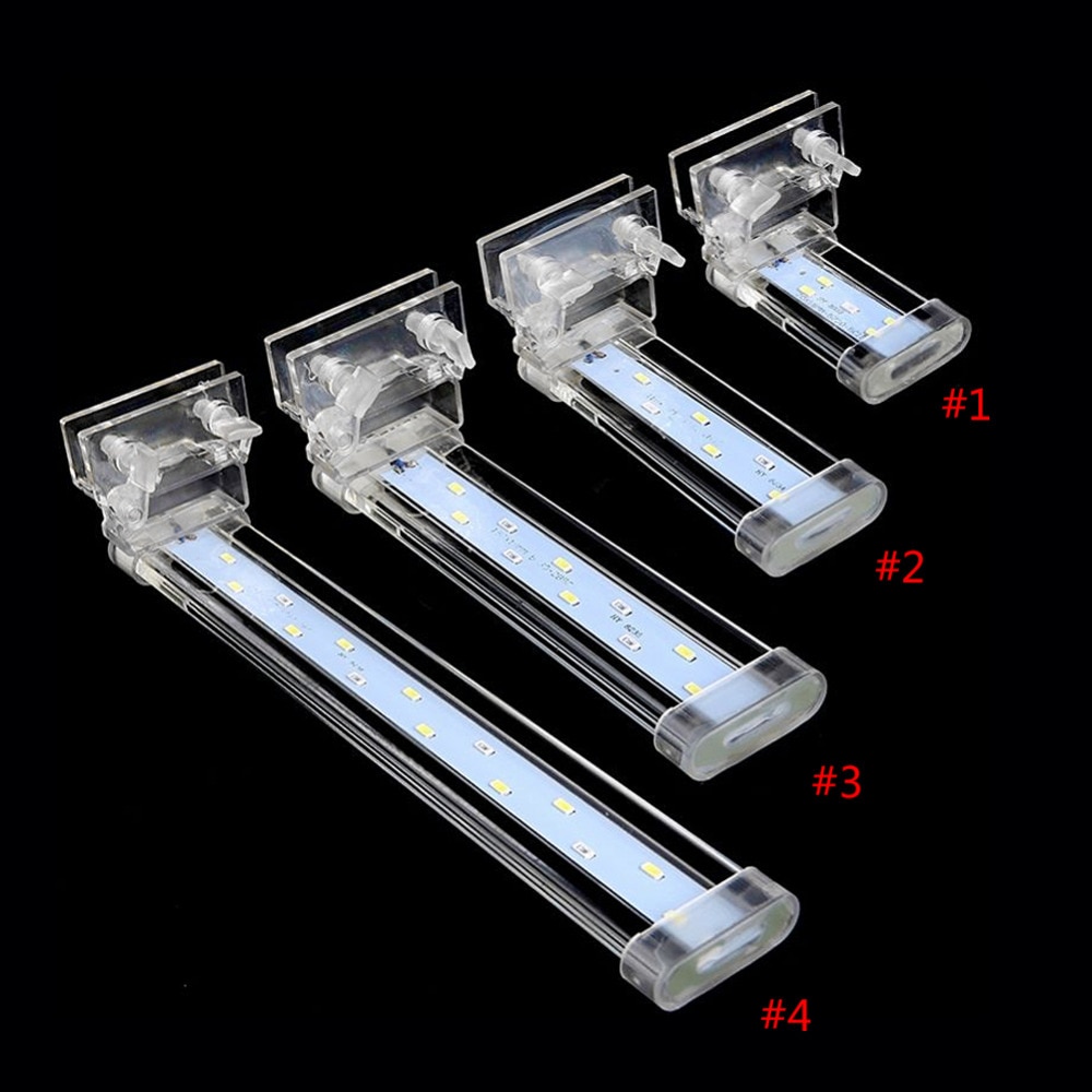 Aquarium Led Lighting Waterproof Fish Clip Light Crystal Aquarium Lamp Submersible Underwater Clip Lamp Plant Lamp Decor
