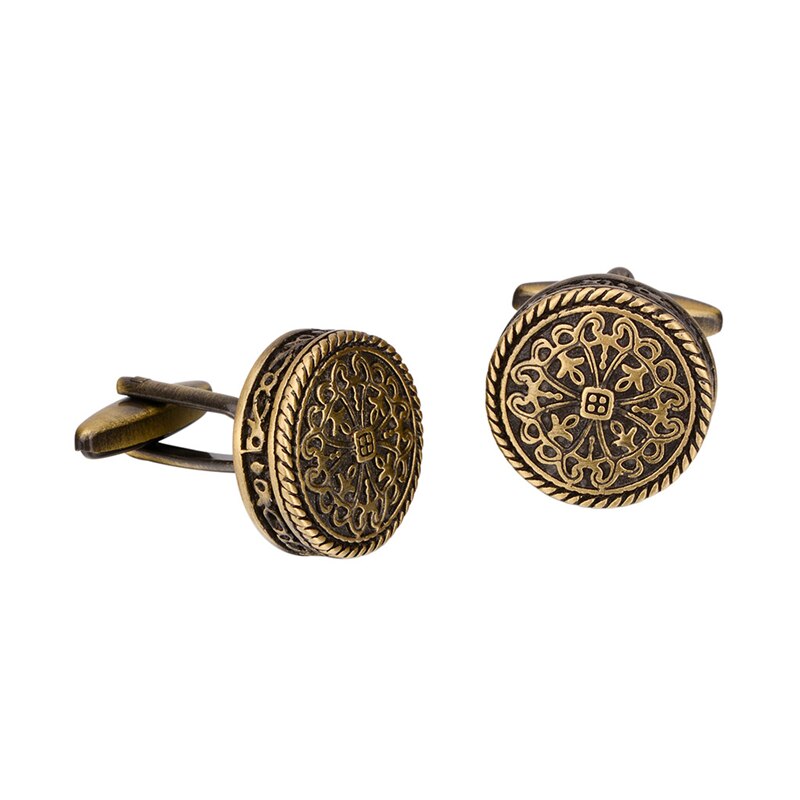 Men's Cufflinks Luxury Exquisite Pattern Bronze Cufflinks French Shirt Cufflinks Decorative Buttons Charm Men's Jewelry