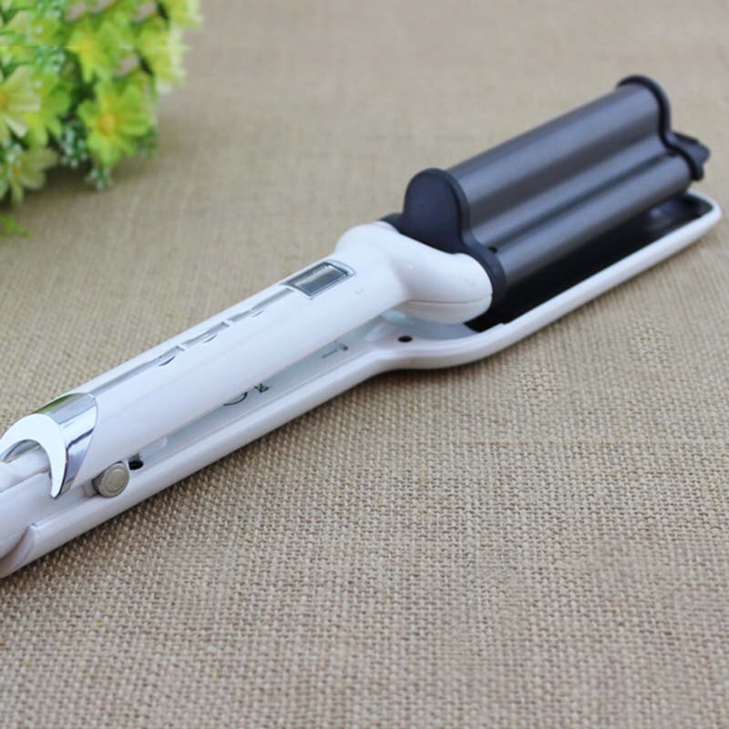 32mm dybe bølget hår krøllejern keramisk triple barrel big wave curlers big wave curler eu stik