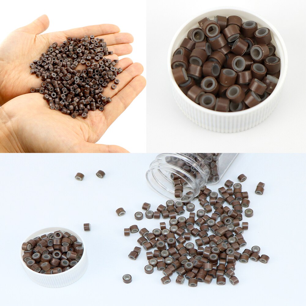 200 Stuks Micro Ring Siliconen Bead Link Microringen Voor Veer Haarverlenging Ringen Buizen Accessoire Salon Hairstylist Tools