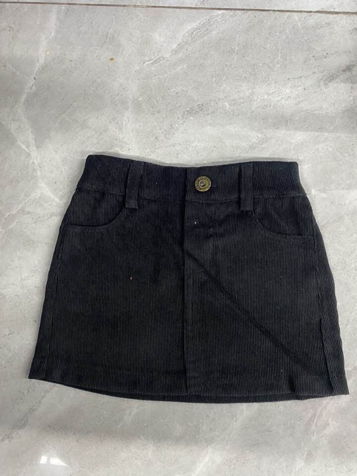 Kinderen Baby Meisjes Mode Pocket Rok Kinderen Meisjes Stijlvolle Rok Voor Party Dagelijkse Slijtage: Black / 100