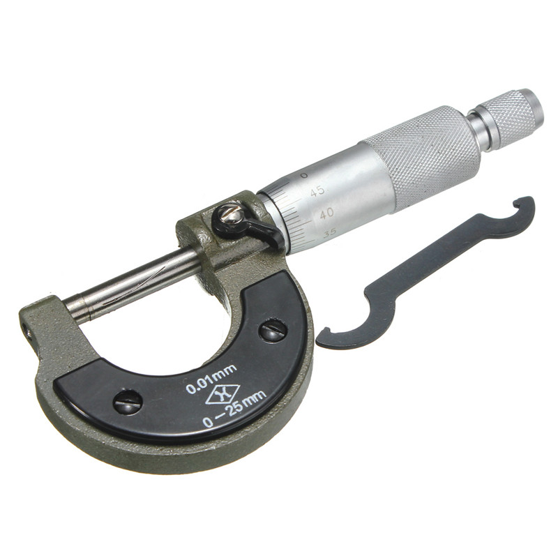 0-25mm 0.01mm Buiten Externe Metric Gauge Micrometer Nauwkeurig Meetinstrument met Doos Machinist Meten Toos