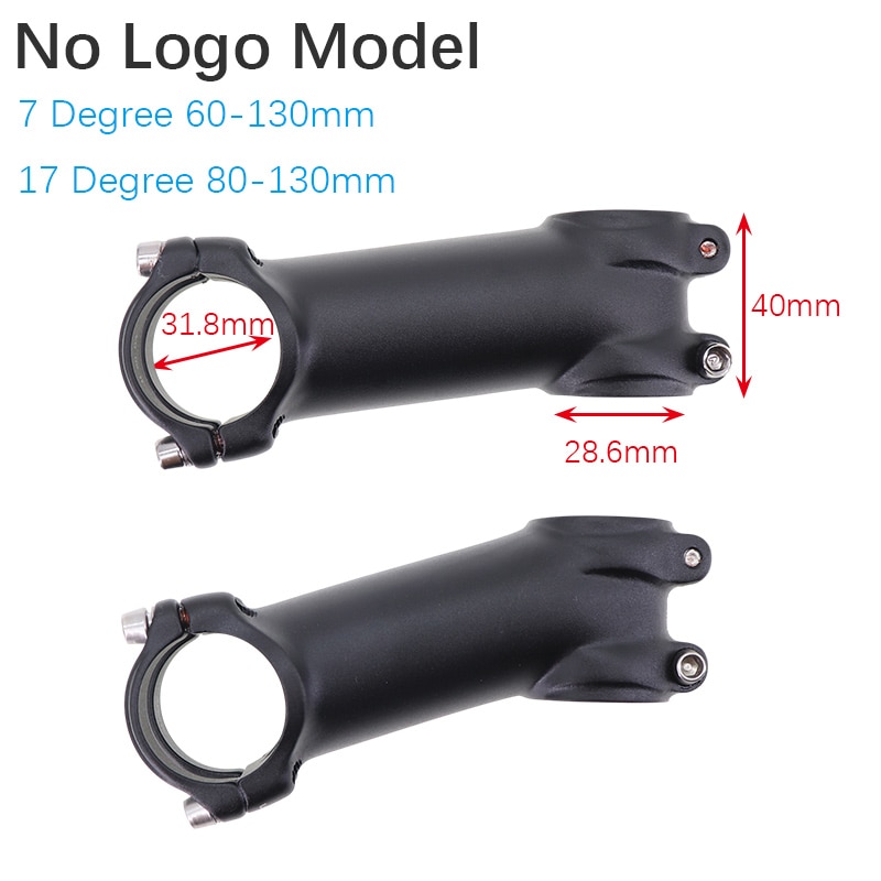 Uno 7 sykkelstamme kalloy ultralett  -7 17 grader mtb alu 7050 31.8mm 60 70mm 80mm 90 mm 100 110 120 130mm sykkelstamme kongelegering