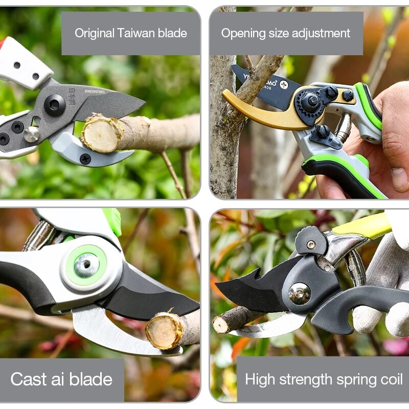 Tijeras de podar para jardinería, puede cortar ramas de 35mm de diámetro, árboles frutales, flores, ramas y tijeras