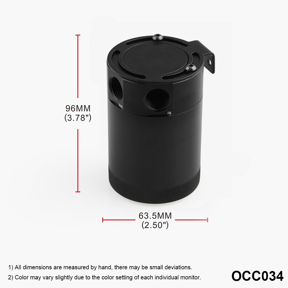 Sort 3 huller aluminiumslegering benzin pot pot container universal praktisk