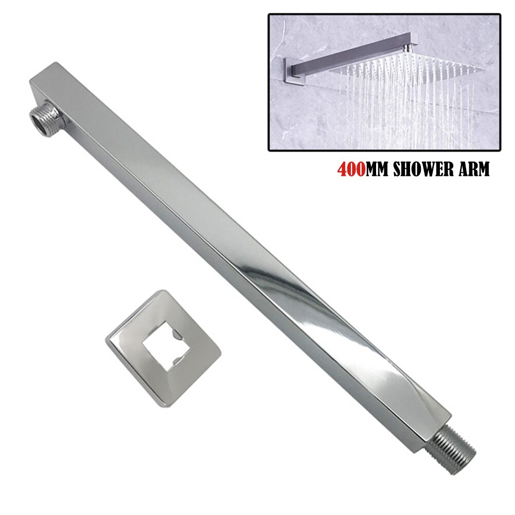 Shower Extension Arm Square Ceiling Rain Shower Head Stainless Steel Wall Mounted Extension Arm For Bathroom