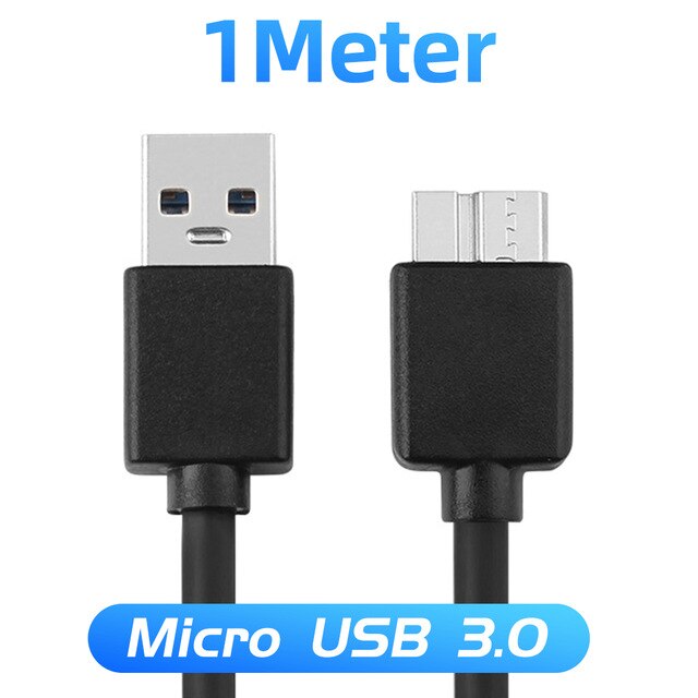 ANMONE USB 3,0 Mikro B Daten Stecker A Auf Mikro B USB Kabel Für Samsung Hinweis3 S5 Ladung schwer Stock Disk HDD Externe Kabel: 1m