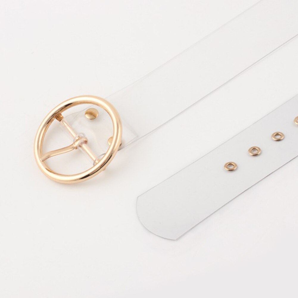 Clear Heart Belt Women Simple Plastic PVC Transparent Dress Belts For Jeans Metal Pin Buckle Trouser Waistband: 3