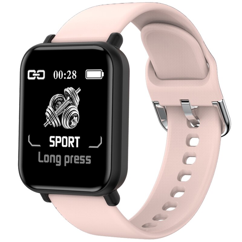 Fitness sporer smart armbånd blodtrykksmåling smart bånd se Fitness sporer  ip67 vanntett smart armbåndsur: Rosa