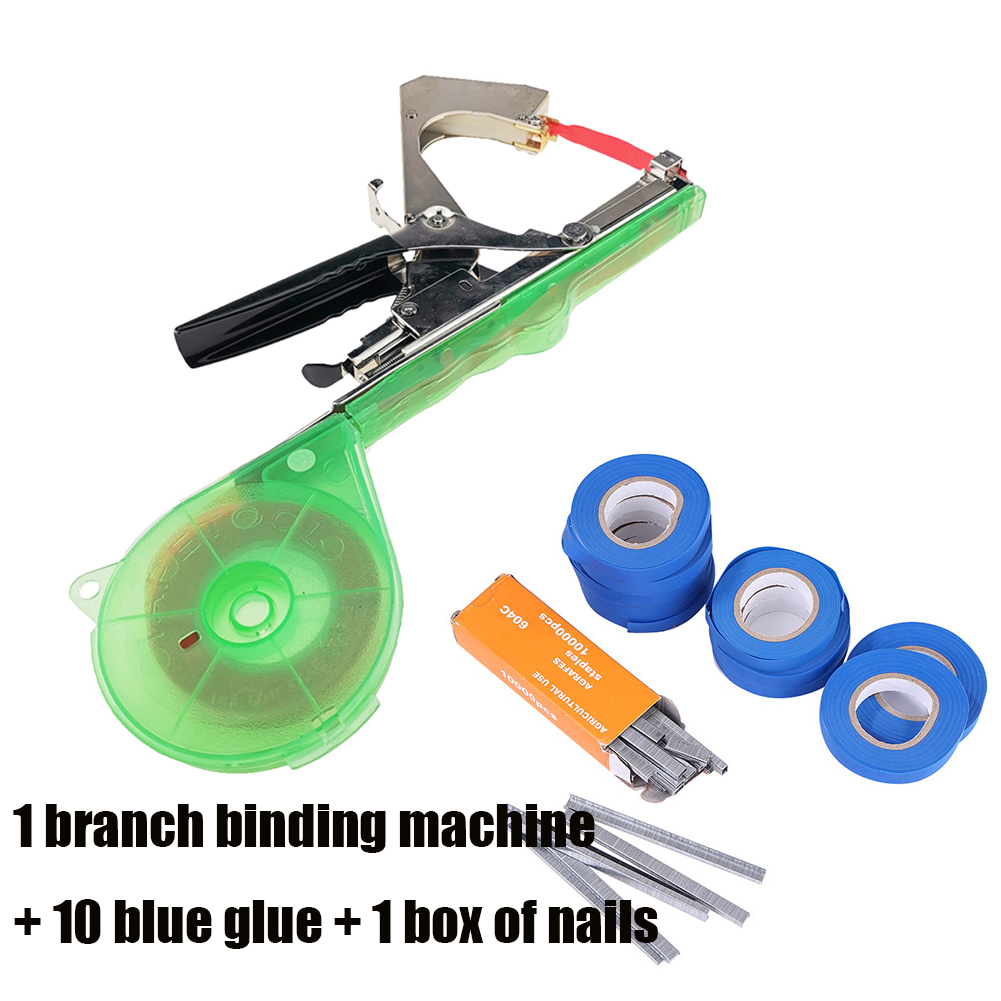 Garden Tools Plant Tying Tapetool Packing Vegetable Stem Strapping Tapener Machine Branch Hand Tying Machine Tools for Grape: Tying Machine Set 02