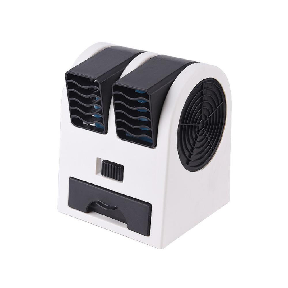Dual-port Fan USB Mini Air Cooler USB Electric Fan Battery Charging Dual-purpose 6 Colors Arctic Air Air Conditioner Home: Black