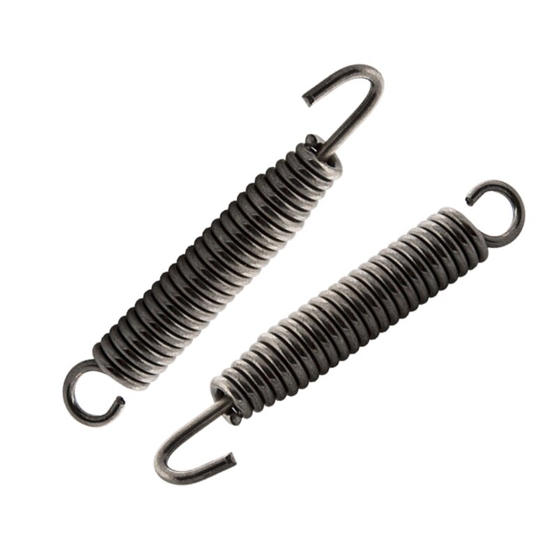 2pcs 80mm Motorcycle Stainless Steel Exhaust Springs Expansion Chambers Exhaust Pipe Extension Spring