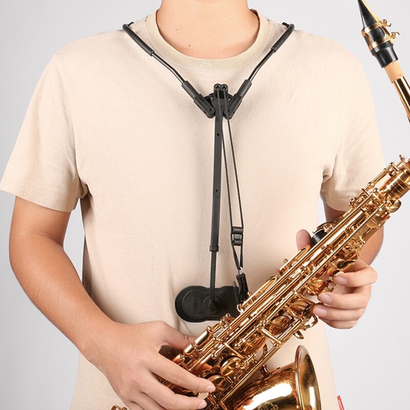 Saxofoon Schouder Harnas Houder Comfortabele Sax Draagriem Haak Voor Hoorn Tenor Bariton Zachte Alto Sax Sopraan Klarinet
