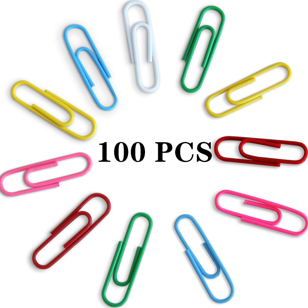 100pcs / 160pcs 29mm color paper clips, paper clips, school office supplies for student stationery: 100 Pcs