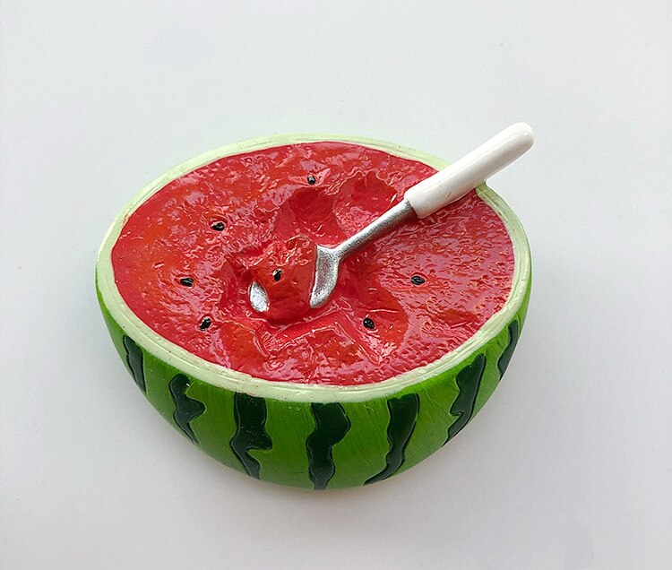 Imanes de nevera 3D pintados a mano, imán magnético para turismo, recuerdos, nevera, , fresa, sandía, patatas fritas, Chocolate