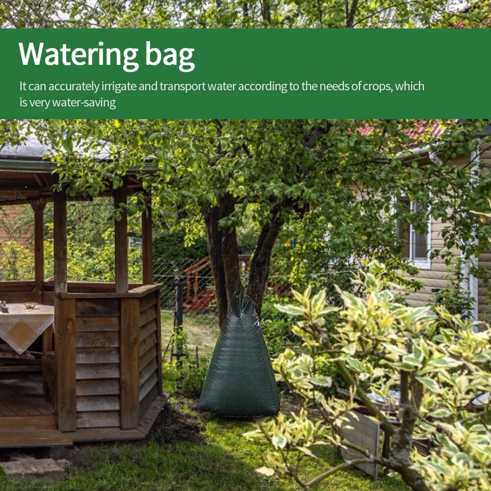 Sac D'arrosage Goutte-à-goutte Automatique Pour Arbres - 38 Litres (10 Gallons) - PVC - 60 Cm - Marron