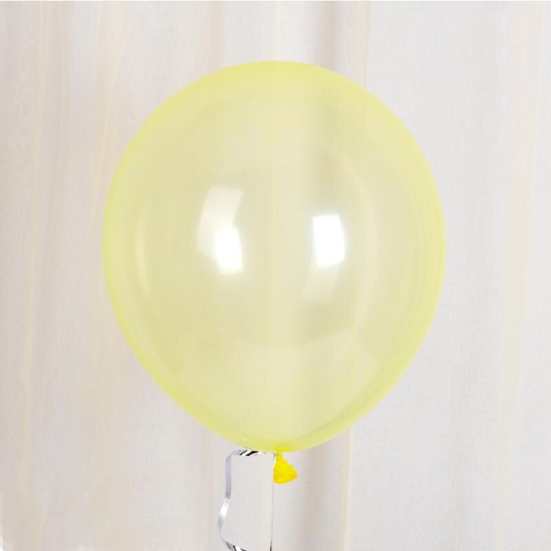 30pcs 12inch Crystal Neon Latex Balloon Pastel Round Bubble Balloon Birthday Unicorn Party Baby Shower Wedding Decorations: yellow