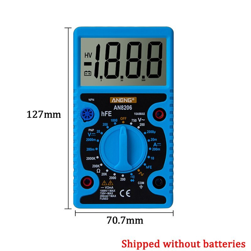 Digitale Multimeter Tester Lcd Display Meter Elektricien Hoge Precisie Grote Scherm Draagbare Voltage Tester