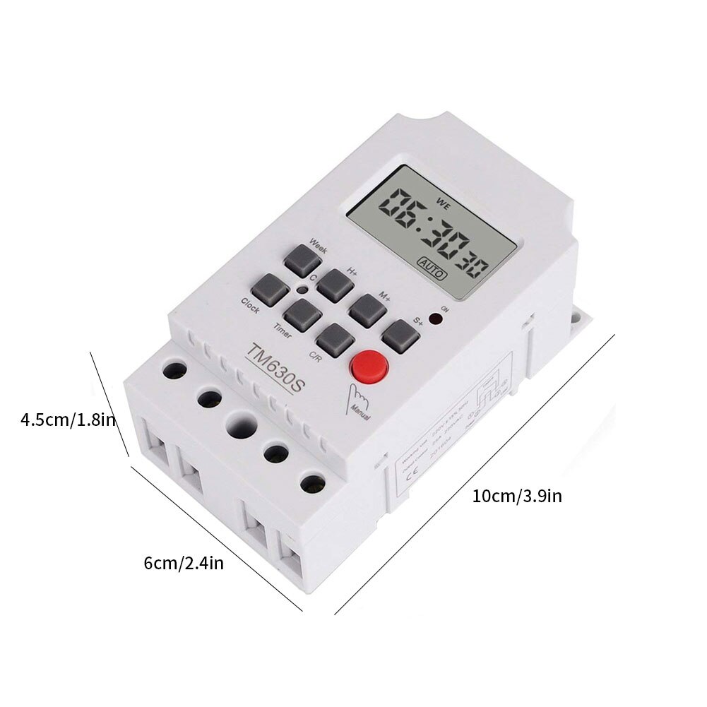 Interruptor de temporizador de alta potencia temporizador programable Digital LCD, salida de voltaje, alta potencia de carga, 30A, 220V