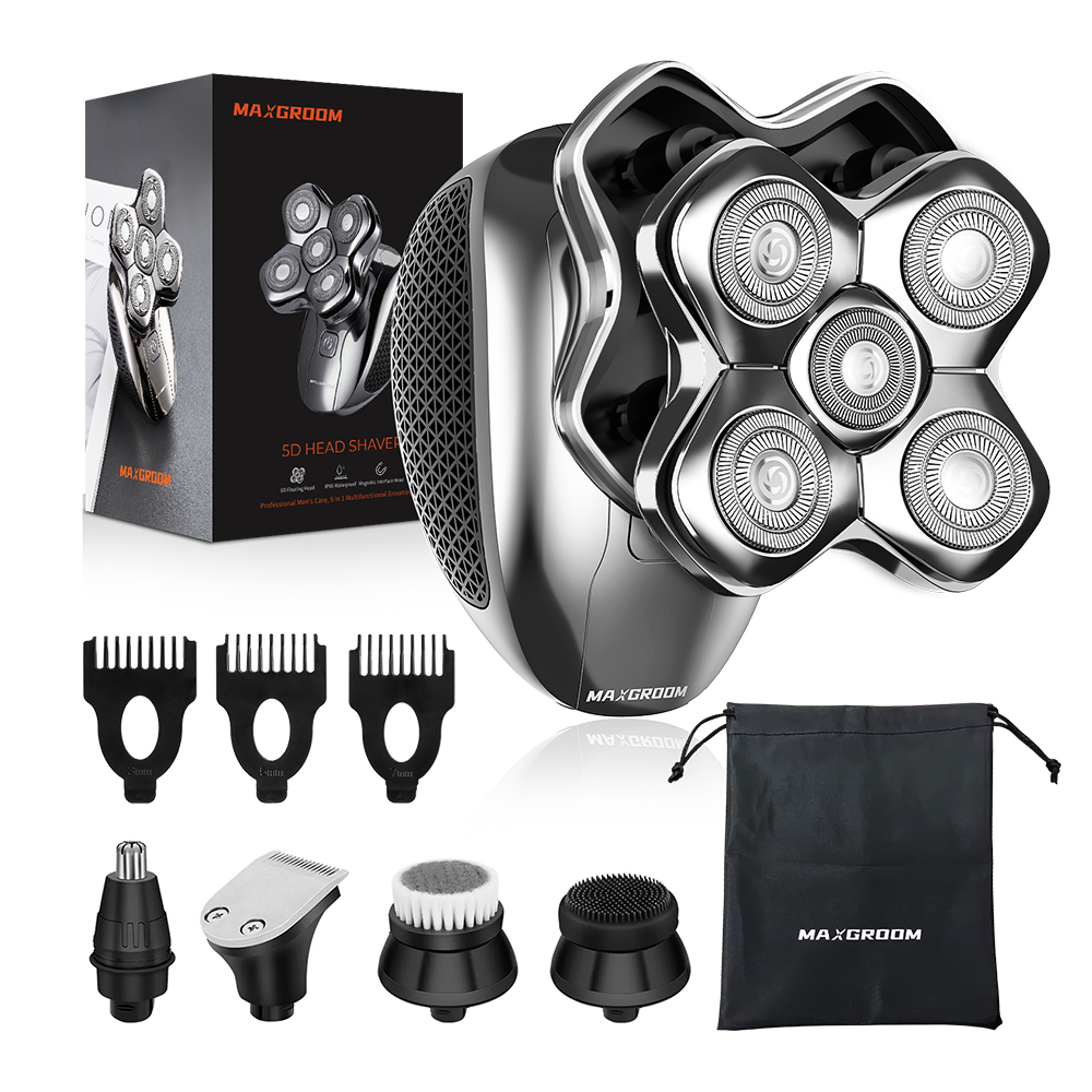 MAXGROOM 5-i-1 Elektrisk Barbermaskine - Hårtrimmer - Oppladbar - Vanntett: Default Title