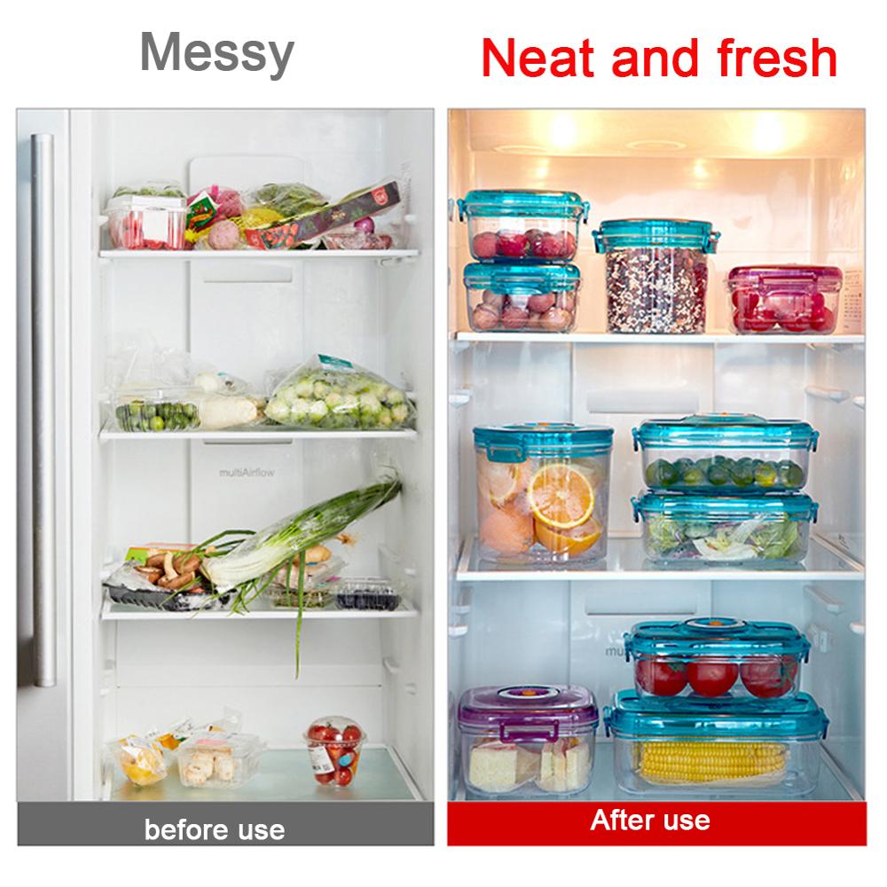 2200ML Vacuum Preservation Box Food Preservation and Moisture-proof Containe Refrigerated Microwave Airtight Container 4 Kinds