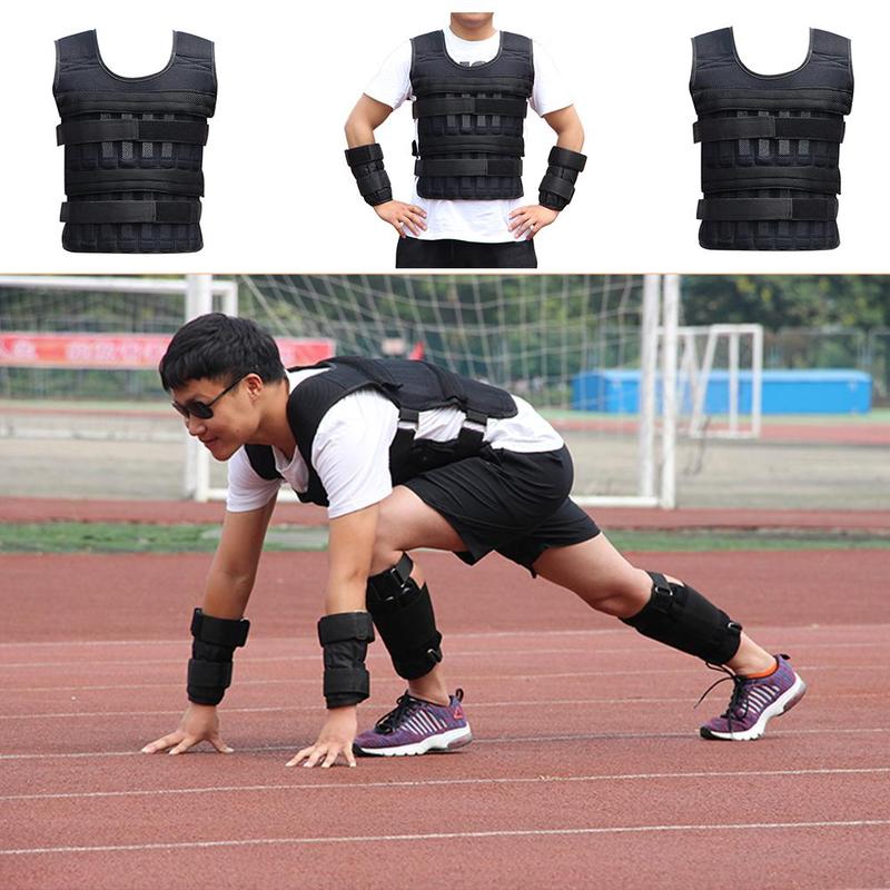 Running Sport Dragende Vest Lood Blok Zandzak Onzichtbare Fitness Training Verergerd Apparatuur Vest Aanpassing S Been Y1J5
