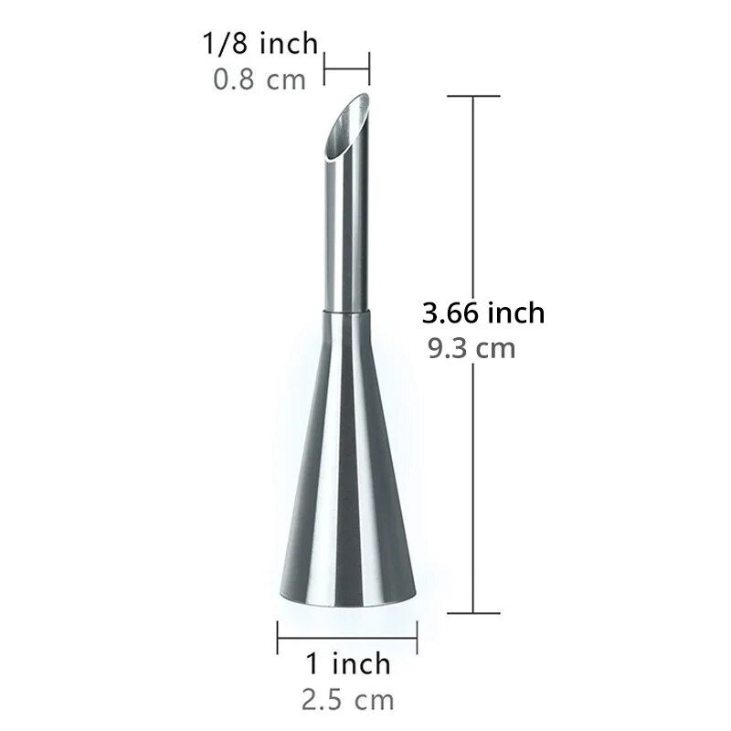 1PC Stainless Steel Puff Mouth Cake Puff Cream Flower Squeezer Western Pastry Cake Baking Tool Framed Mouth Baking Set Nozzle: Clear