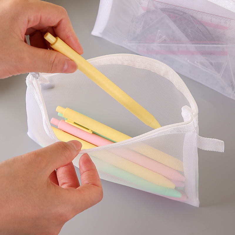Bolsa de archivo de malla de nailon A4 A5 A6, bolsa de información de papel de prueba con cremallera transparente, bolsa para bolígrafos de estudiante de oficina, bolsa para sujetos, bolsa de almacenamiento de rompecabezas