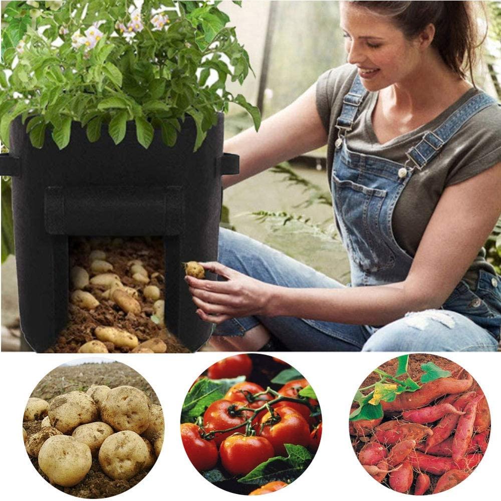 3 größe Anlage Wachsen Taschen hause garten Kartoffel topf gewächshaus Gemüse Wachsenden Taschen Feuchtigkeitsspendende jardin Vertikale Garten Tasche sämling